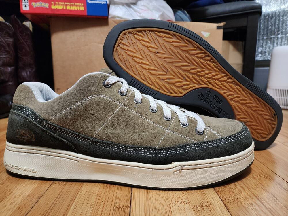 Skechers Klone Men 15 EXTRA WIDE Suede Leather Low Top Lace Up Skate Shoes 50065